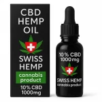 Bočica CBD ulja 10% (1000 mg) s pakiranjem.