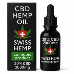 Bočica CBD ulja 20% (2000 mg) s pakiranjem.