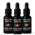 Tri bočice CBD ulja 30% (3000 mg) s kapaljkom.