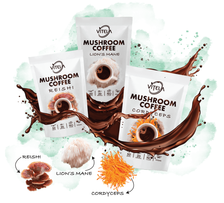 Vitela kava s gljivama – Reishi, lavlja griva i Cordyceps