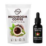 Matcha kava s gljivama i CBD ulje 3000 mg