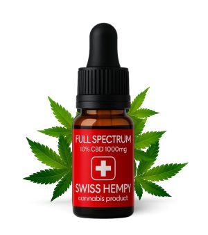 Bočica Full Spectrum 10% CBD ulja, prirodni konopljin proizvod iz Švicarske