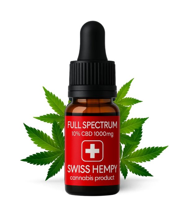 Bočica Full Spectrum 10% CBD ulja, prirodni konopljin proizvod iz Švicarske