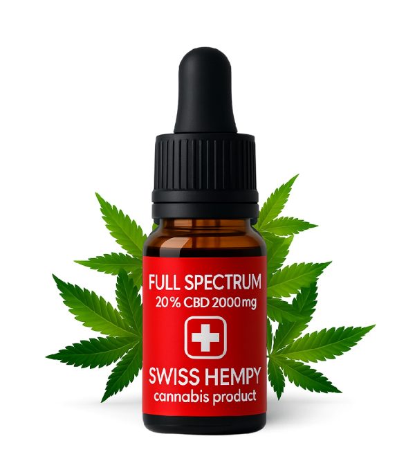 Bočica Full Spectrum 20% CBD ulja, prirodni konopljin proizvod iz Švicarske