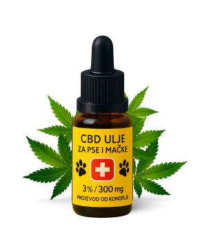 Bočica CBD ulja za pse i mačke 3% 300mg – proizvod od konoplje