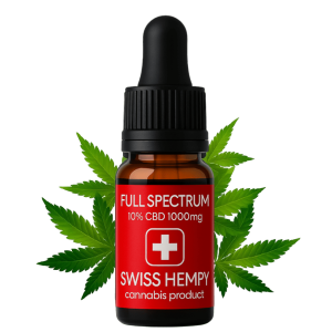 Bočica Full Spectrum 10% CBD ulja, prirodni konopljin proizvod iz Švicarske