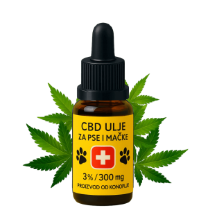 Bočica CBD ulja za pse i mačke 3% 300mg – proizvod od konoplje