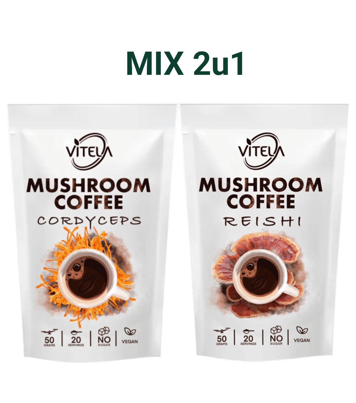 Cordyceps i Reishi kava s gljivama za snagu, opuštanje i podršku organizmu