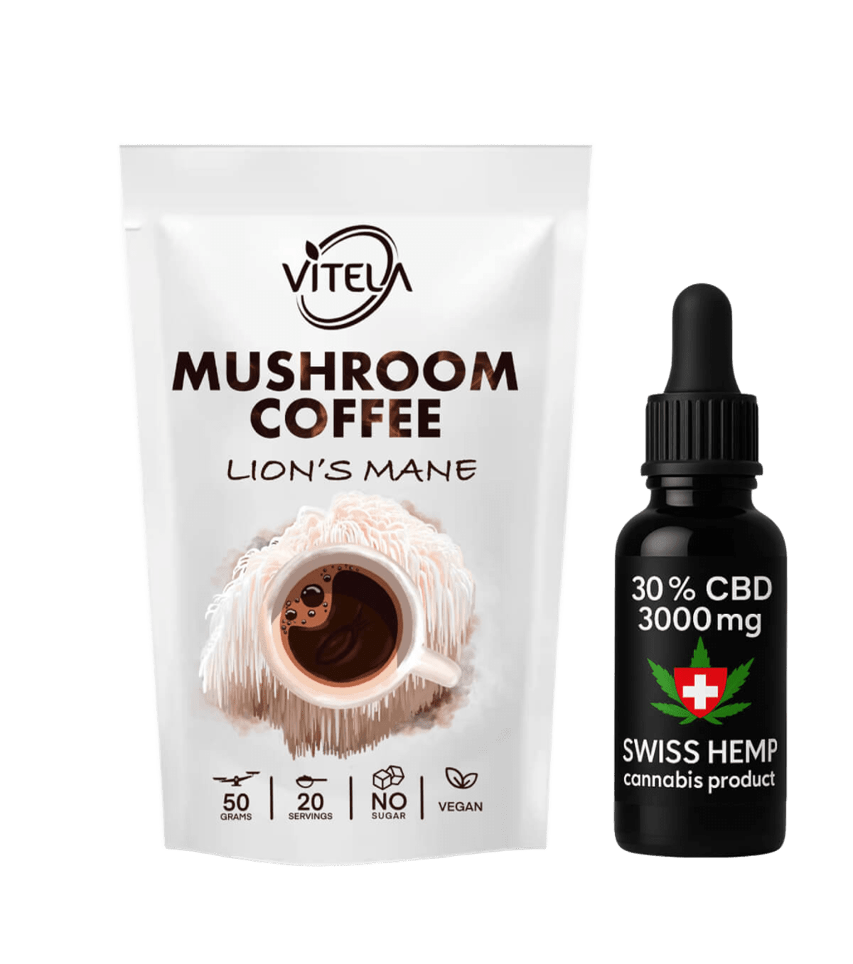 Lavlja griva kava s gljivama i CBD ulje 3000 mg