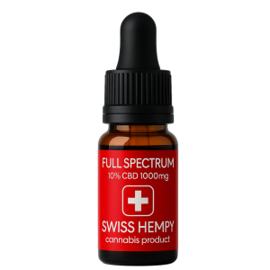 Bočica Full Spectrum 10% CBD ulja, prirodni konopljin proizvod iz Švicarske