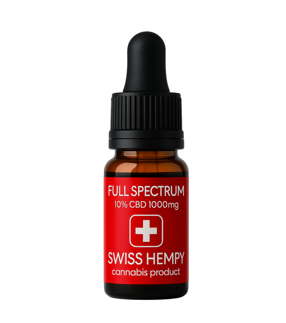 Bočica Full Spectrum 10% CBD ulja, prirodni konopljin proizvod iz Švicarske