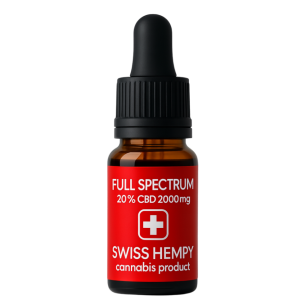 Bočica Full Spectrum 20% CBD ulja, prirodni konopljin proizvod iz Švicarske