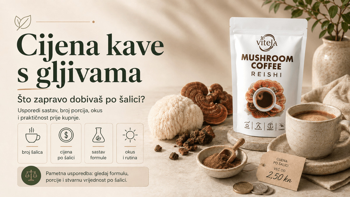 Cijena kave s gljivama – usporedba cijene po šalici, sastava i broja porcija