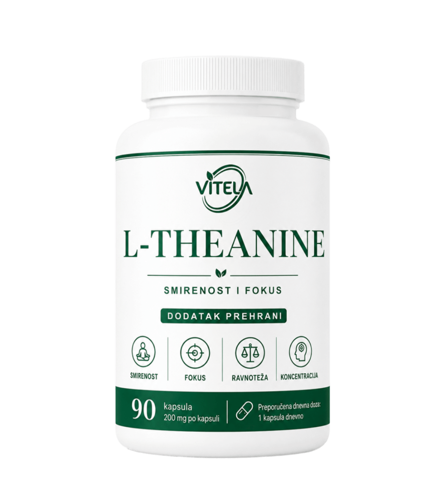Vitela L-Theanine 200 mg dodatak prehrani, 90 kapsula
