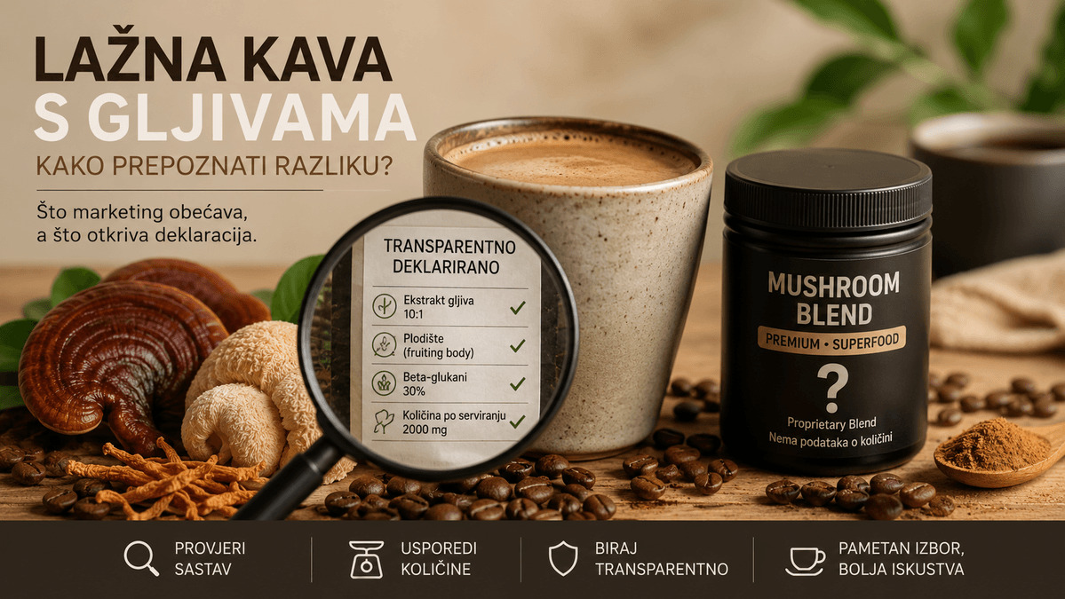 Lažna kava s gljivama – kako prepoznati kvalitetu prema deklaraciji