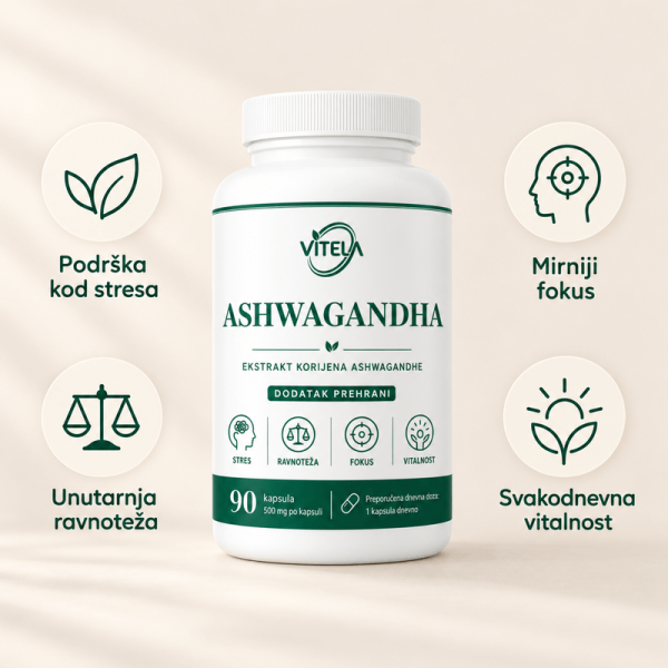 Vitela Ashwagandha – podrška kod stresa, ravnoteža, fokus i svakodnevna vitalnost