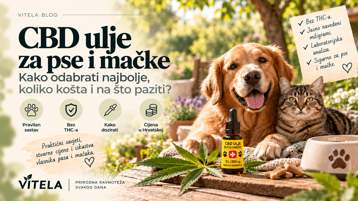 CBD ulje za pse i mačke – bez THC-a, cijena, doziranje i kako odabrati