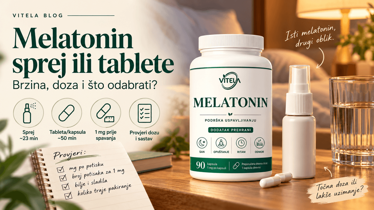 Melatonin sprej ili tablete – usporedba brzine, doze i načina uzimanja
