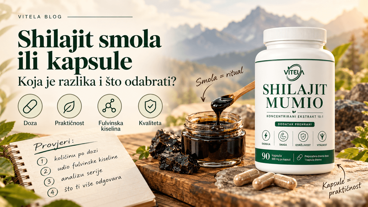 Shilajit smola ili kapsule – usporedba doze, praktičnosti, fulvinske kiseline i kvalitete