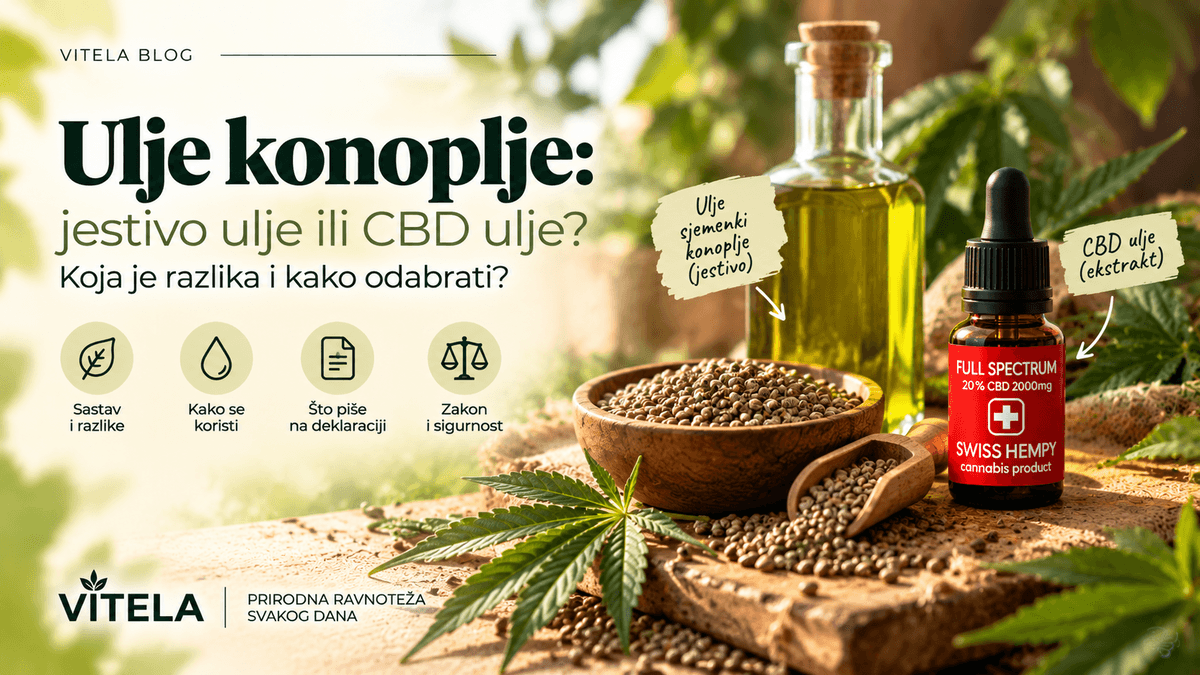 Ulje konoplje i CBD ulje – razlika između jestivog ulja sjemenki i CBD ulja
